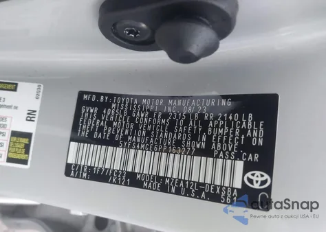 2023 Toyota Corolla Se из США, поврежденный, VIN 5YFS4MCE6PP163277